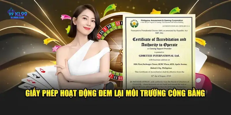 Giấy Phép Kinh Doanh KL99 – Tính Hợp Pháp & Cơ Quan Cấp Phép 2 KL99 được cấp chứng nhận pháp lý quốc tế